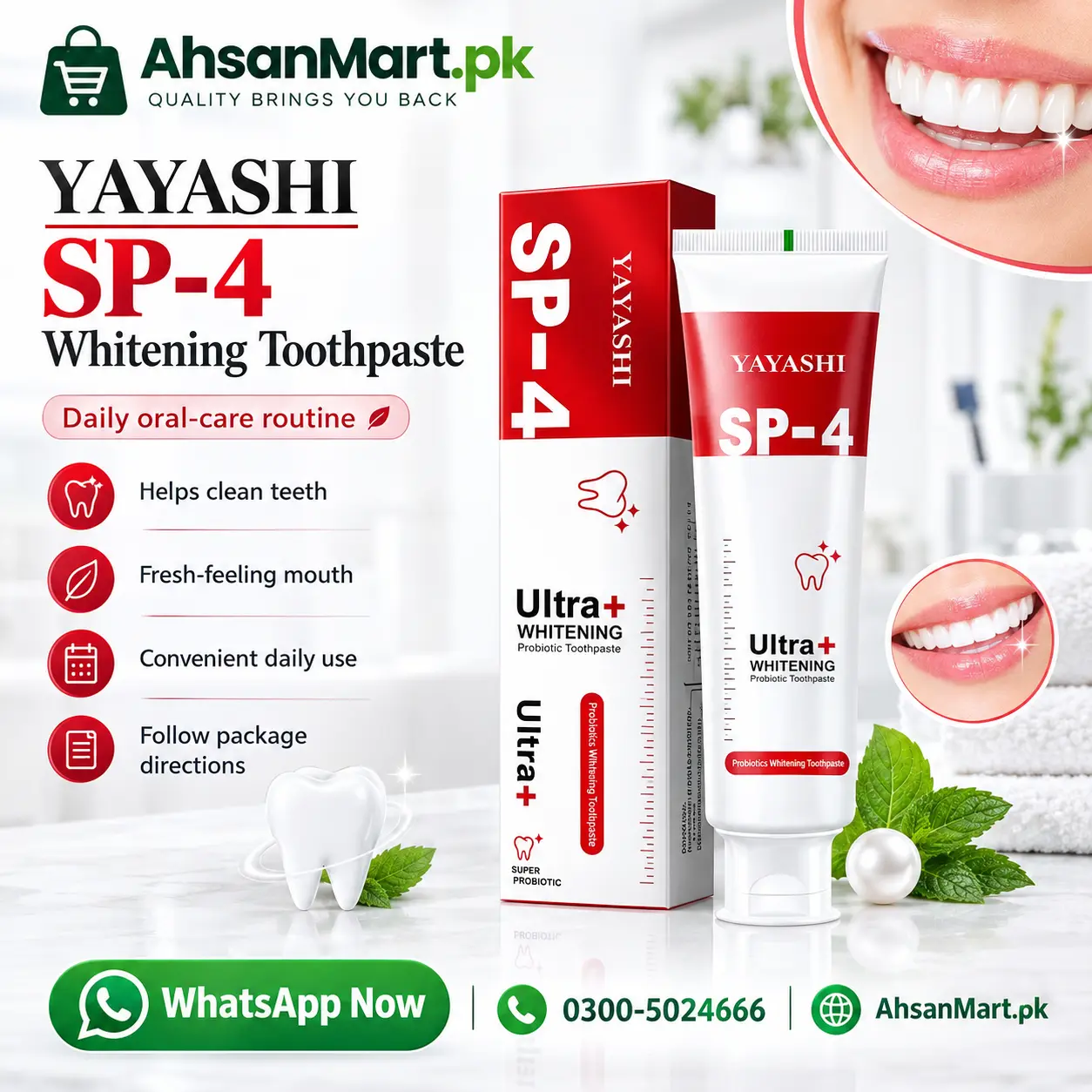 SP4 Toothpaste Ultra Whitening in Pakistan